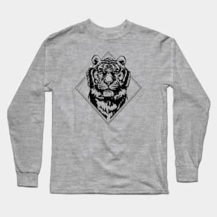 Tiger Portrait Wild Animal lovers Zoo Keeper gift Long Sleeve T-Shirt